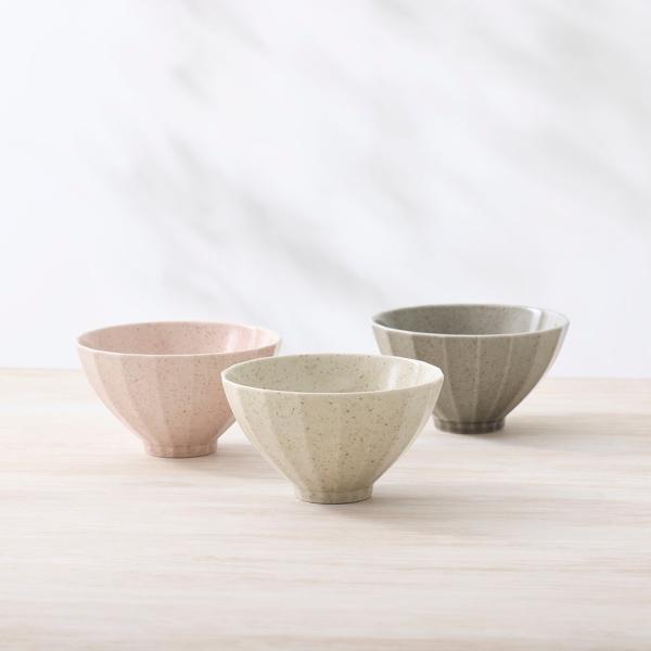 国産 食器 器 持ちやすい 多角形 かわいい 食洗機可 ｜ 【美濃焼】砂目茶碗  KEYUCA(ケユ...