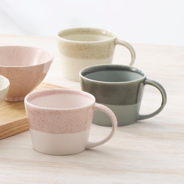 国産 コップ マグカップ 食器 かわいい コーピーカップ スープカップ 食洗機可 ｜ 【美濃焼】砂目...