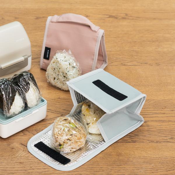 お弁当グッズ 保冷バッグ おにぎり袋 撥水加工 アルミ蒸着フィルム付き シンプル 無地 ｜ たためる...