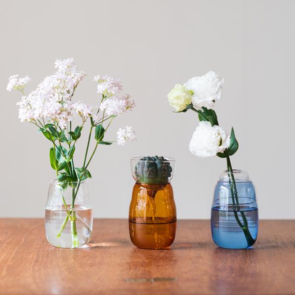 花瓶 インテリア 雑貨 花瓶 ガラス コンパクト かびん 花びん 一輪挿し おしゃれ 小物[Pott...