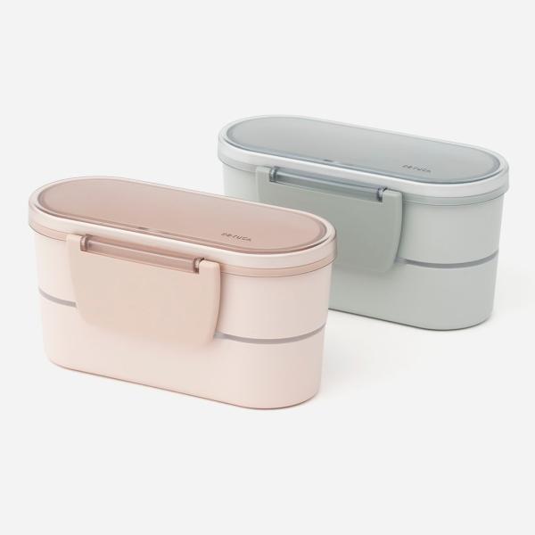 お弁当 弁当箱 ランチボックス 電子レンジ対応 食洗器対応 シンプル コンパクト 2段 スリム 細い...