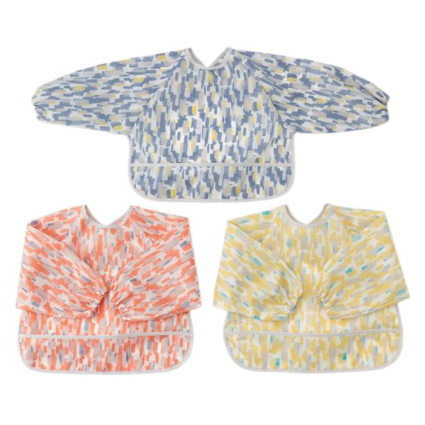 お食事エプロン ベビーエプロン エプロン 長袖 赤ちゃん ベビー 離乳食 ｜ 日本製 抗菌撥水 洗濯...