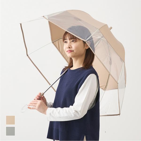 UVカット かさ 撥水加工 日傘 おしゃれ シンプル 軽い ｜ 長傘 晴雨兼用 ハーフビニール  K...