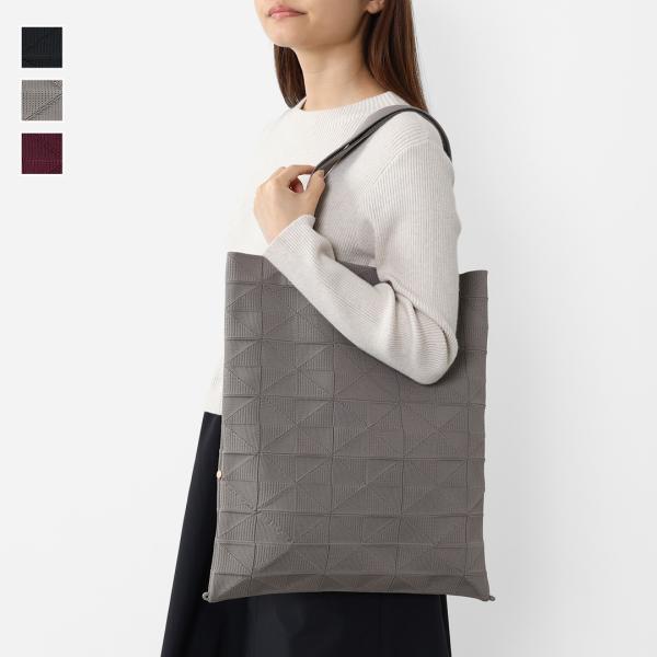 トートバッグ A4サイズ 調整可能 無地 シンプル レディース  ｜ N2WAY洗えるニットトートM...