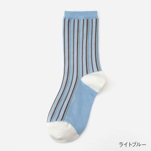 レディース ソックス 靴下 ボーダー柄 シンプ...の詳細画像3