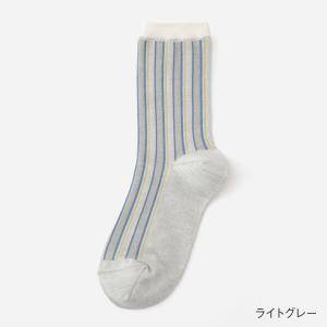 レディース ソックス 靴下 ボーダー柄 シンプ...の詳細画像5