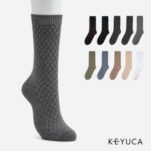男性用 靴下 ソックス クルーソックス 無地 ｜ R M メンズ ワッフルカノコクルー|ソックス|靴下 KEYUCA(ケユカ)