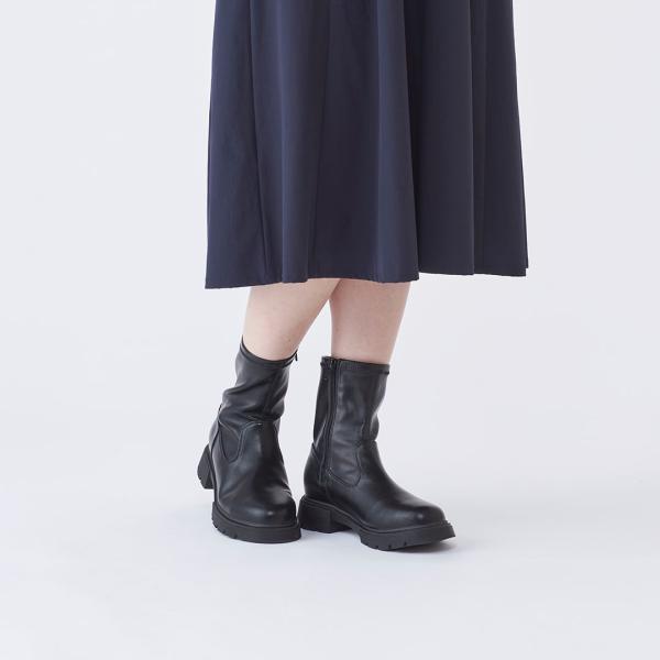 レインブーツ ショート レディース 抗菌 防臭 ストレッチ 長靴 無地 シンプル ｜ KEYUCA ...