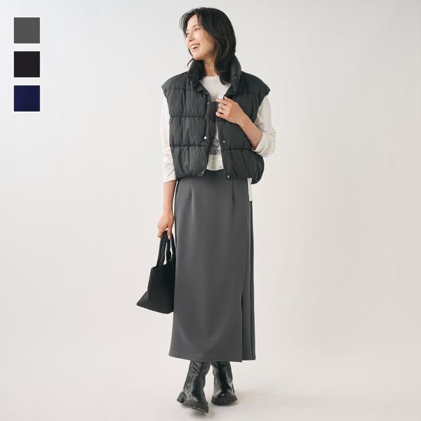 レディース ボトムス スカート スリット タイト ポンチ ウォッシャブル ストレッチ 秋 おしゃれ ...