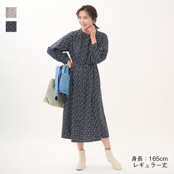 レディース ワンピース ワンピ ギャザー シャツワンピ 撥水 防汚 ウォッシャブル 春 おしゃれ 通...