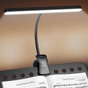 Glocusent 譜面台ライト クリップ式ピアノライト ３段階調色＆5段階明るさ調節可能 スタンド式 譜面灯 記憶機能 アイケア 57個L｜keywest-store
