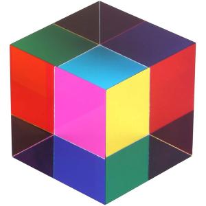 キューブプリズム CMY Cube カラーキューブ アクリル アクリル立方体 半透明 滑らか 装飾用 心癒し 50mm 40mm (50mm｜keywest-store