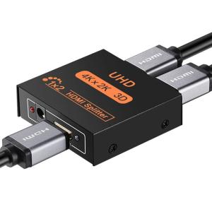 HDMI 分配器 1入力2出力 HDMIスプリッター 2画面 同時出力 金属製本体 放熱が速く 耐久性がある HDMIセレクター 4K 3D