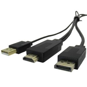 HDMI to DP (DisplayPort) 変換ケーブル 変換アダプター オス-オス 画像出力 4k@30Hz FULL HD@108｜keywest-store
