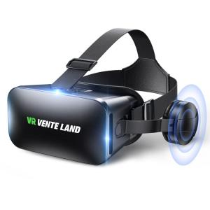 2023新登場VRゴーグル VRヘッドセット VRグラス スマホ用 1080P 焦点距離&瞳孔間距離調整可 400度近視適用 非球面光学レン｜キーウエストストア