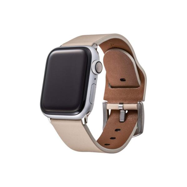 GRAMAS Apple Watch バンド アイボリー 本革レザー コンパチブル ビジネススタイル...