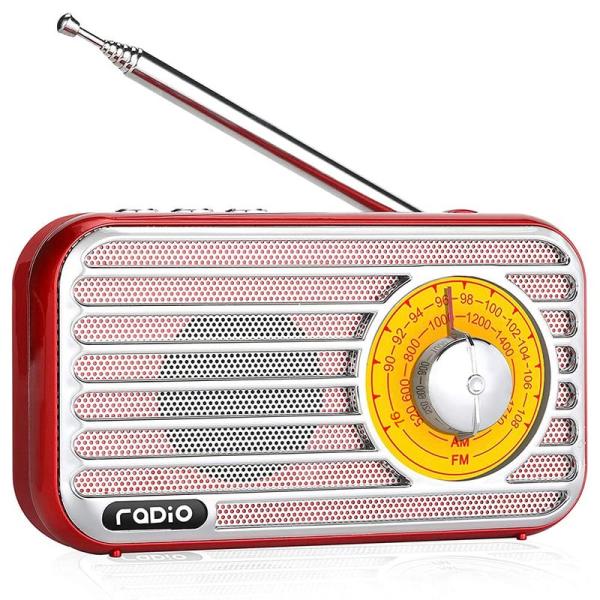 携帯ラジオ FM AM, ポータブル ラジオワイド ステレオスピーカー ステレオサウンド、AUXジャ...