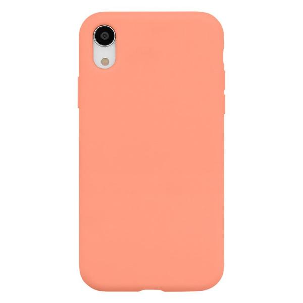 MINTY iPhone XR ケース シリコン 耐衝撃 指紋防止 コーラルオレンジ