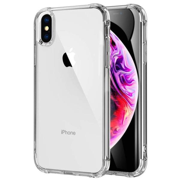 iPhone X ケース iPhone XS ケース クリア 耐衝撃 透明 ソフト TPU 耐久 シ...