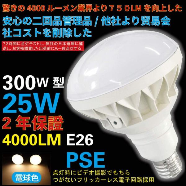 驚きの4000ルーメン業界トップクラス 300W型25Wで4000lmの明るさ LED屋外用 投光形...