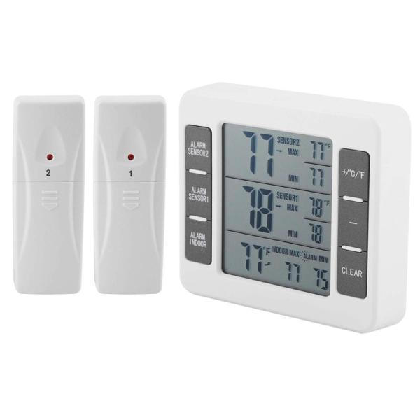 CUYT ワイヤレス温度計、冷凍庫用冷蔵庫用温度計デジタル