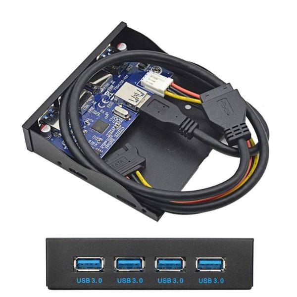 Cablecc USB 3.0 HUB 4ポート フロントパネルからマザーボード 20ピン コネクタ...