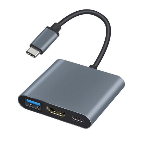 Besince 3in1usb type-cハブ hdmi 4K PD急速充電 usb-c Hub ...