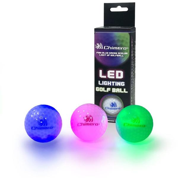 Chimero (キメロ) LED LIGHTING GOLFBALL 光るゴルフボール ３色セット...