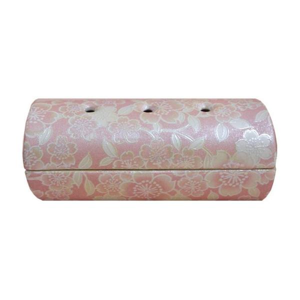 香炉単品『ゆい花』横置き筒型香炉 陶器製 桜 (j1273-1-5)