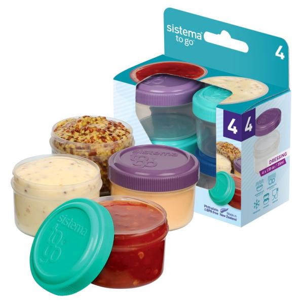 Sistema Dressing Pots To Go Containers - 4 x 35 ml...