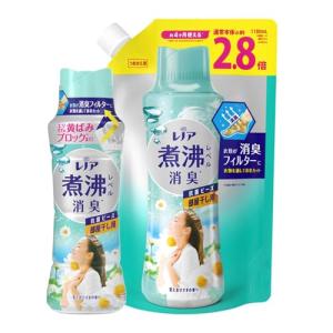 【まとめ買い】レノア 超消臭 煮沸レベル消臭 抗菌ビーズ 花とおひさまの香り 本体 420mL+ 詰替 1180mLセット｜kf-style