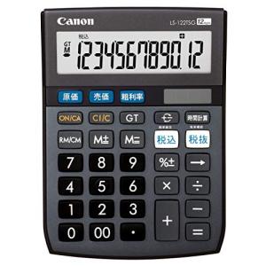 キャノン 電卓 12桁 ミニ卓上サイズ 時間計算 商売計算機能 LS-122TSG グレー｜kf-style