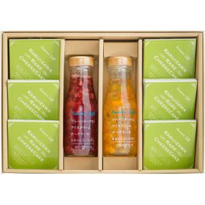 お中元 御中元 レアチーズケーキ6個＆フルーツソース2本セット 送料無料 スイーツ ギフト 誕生日 御祝 内祝 軽井沢ファーマーズギフト