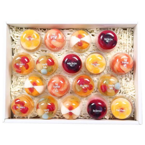 送料無料 ミックスゼリー18個セット 御歳暮 2024 スイーツ カラフル おしゃれ 誕生日 プレゼ...