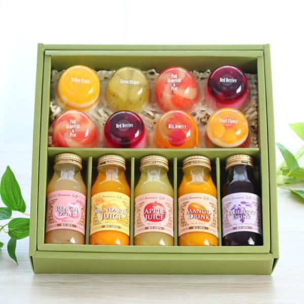 お歳暮 御歳暮ギフト カラフルゼリー＆ジュースセット 詰め合わせ 御祝 内祝 ご贈答用ドリンク 送料...