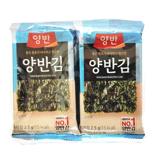 両班(ヤンバン)弁当海苔 4号 1袋(8個入) 韓国海苔