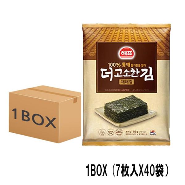 ヘピョのり全形 1袋 7枚入りX40袋 １BOX　焼きのり 韓国海苔 のり