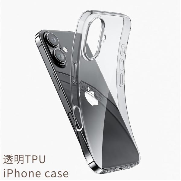 iPhone 16e 16 15 14 ケース TPU 透明 アイフォン 13 14 plus 15...