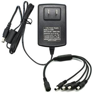 PSE取得 AC to DC 12V 2A アダプター 1?4スプリッタケーブル,