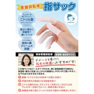 看護師監修 指サック ニトリル製 ラテックスフ...の詳細画像1