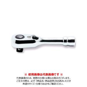 コーケン ko-ken Z-EAL 3/8"(9.5mm)SQ. プッシュボタン式首振りラチェットハンドル(ショート) 全長120mm 3726ZSB｜kg-maido