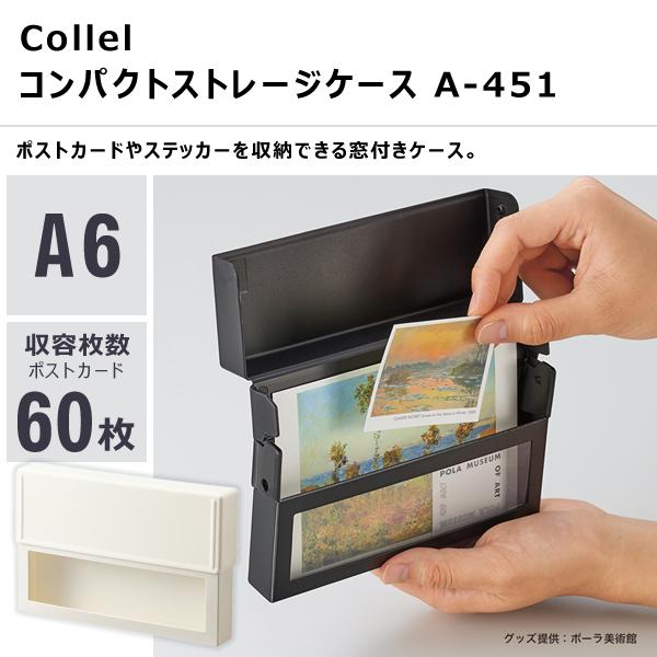 Collel コンパクトストレージケース A6 最大60枚収納可 ホワイト リヒトラブ A-451-...
