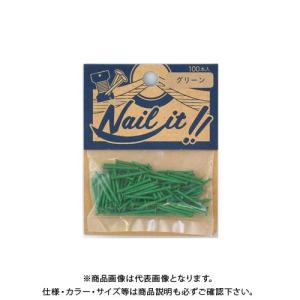 若井産業 NAILIT釘#17×19 100本袋入 グリーン NF10017｜kg-maido