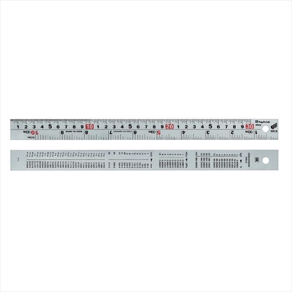 併用シルバースケール 快段目盛 30cm 新潟精機 CSS-30KD