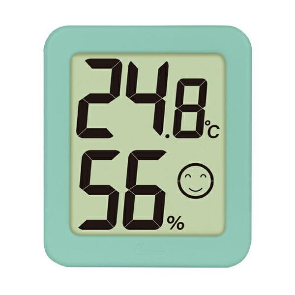 デジタル温湿度計 環境チェッカー ミニ ミント 72×62×21mm 大文字 73246 シンワ測定