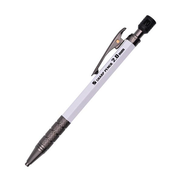 (メール便配送)祥碩堂 朱雀 建築用シャープペンシル 2.0mm 本体 白 500-W