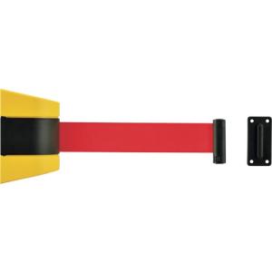 緑十字 ガードテープ ベルトパーテーション(壁面設置タイプ) KAB-5R ベルト:赤/5m 受け金具付 332097｜kg-maido