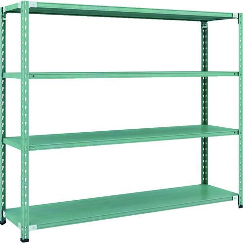 (直送品)TRUSCO CB型セミボルトレス軽量棚 1800X450XH1500 4段 グリーン C...