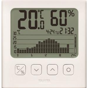 TANITA グラフ付きデジタル温湿度計 白色 TT-581｜kg-maido