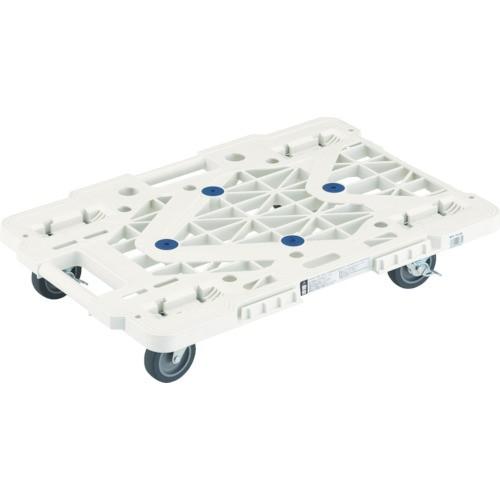 TRUSCO 樹脂製平台車  ルートバンメッシュタイプ 615X415 4輪自在 ストッパー付 白 ...